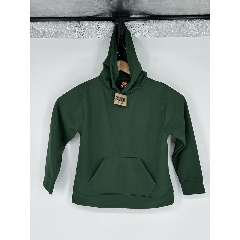 NEW!! EG-Pro Youth Sz L Green Pullover Hoodie Fleece Lined Performance P9